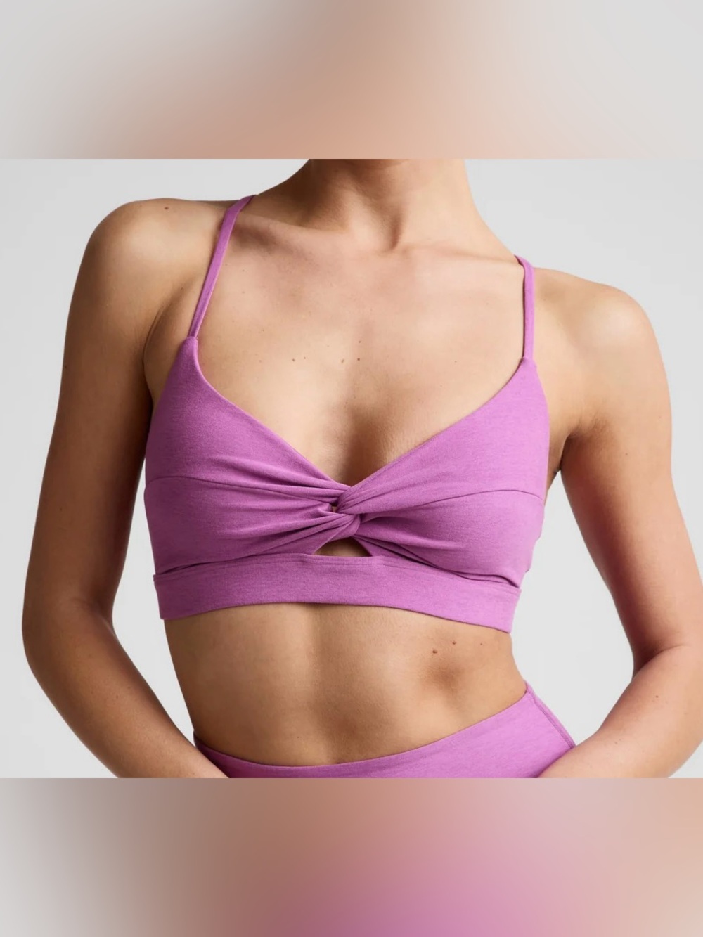 Beyond Yoga Spacedye Twist Front Strappy Sports Bra | Yoga Athleisure NWT Size M